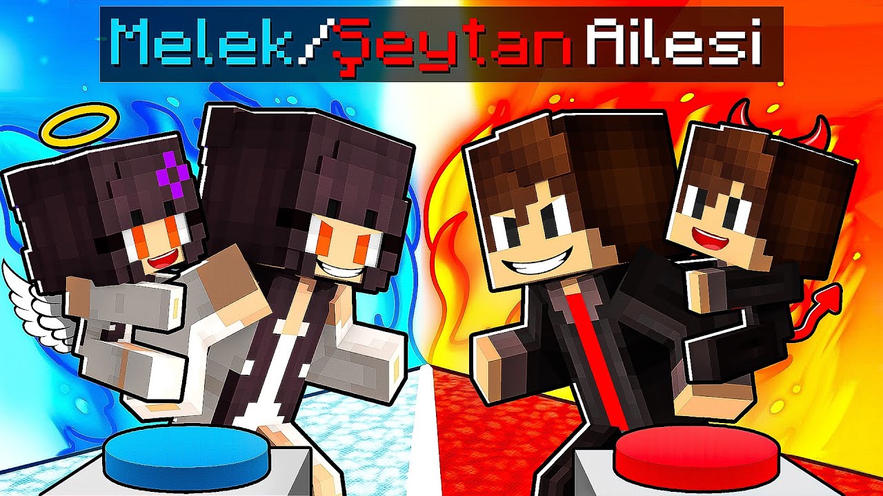 MELEK Gökçe Ailesi vs ŞEYTAN Ahmet Ailesi KAPIŞMASI - Minecraft