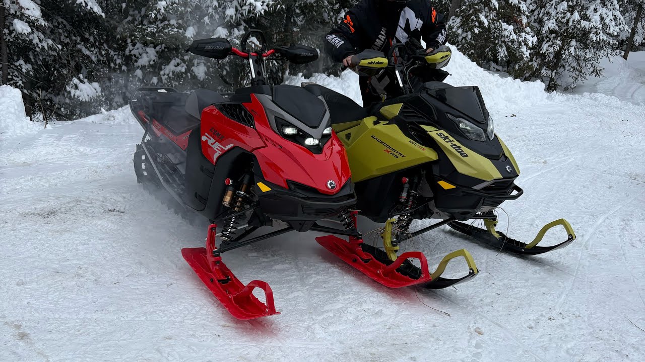 Lynx shredder 850 and backcountry 850 turbo tearing up the cat tails