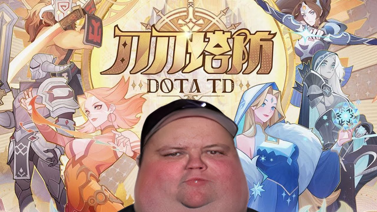 Бульдог пробует пользовательскую игру Dota TD