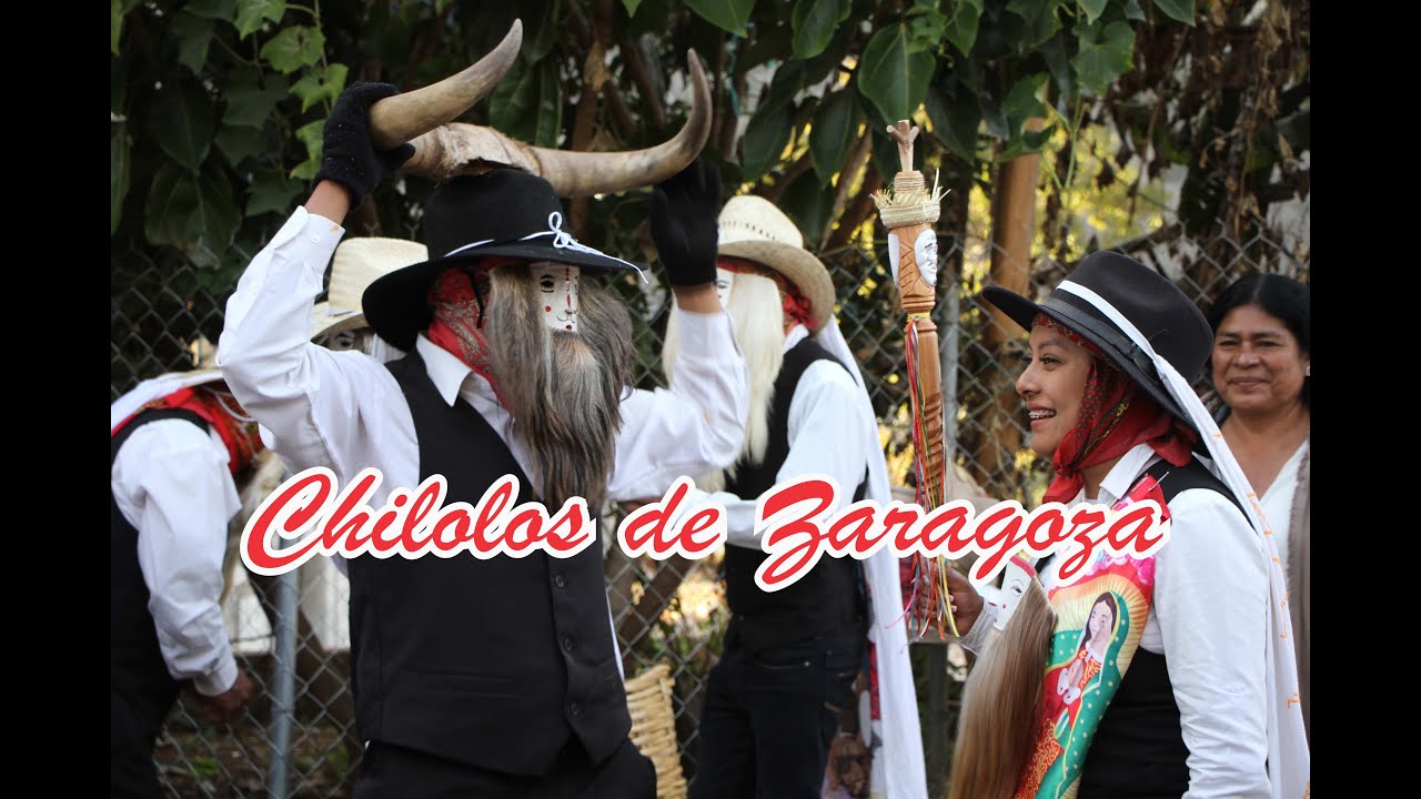 LOS CHILOLOS de Zaragoza y su capitana en la casa de la familia Quiroz Mendoza en Chapultepec
