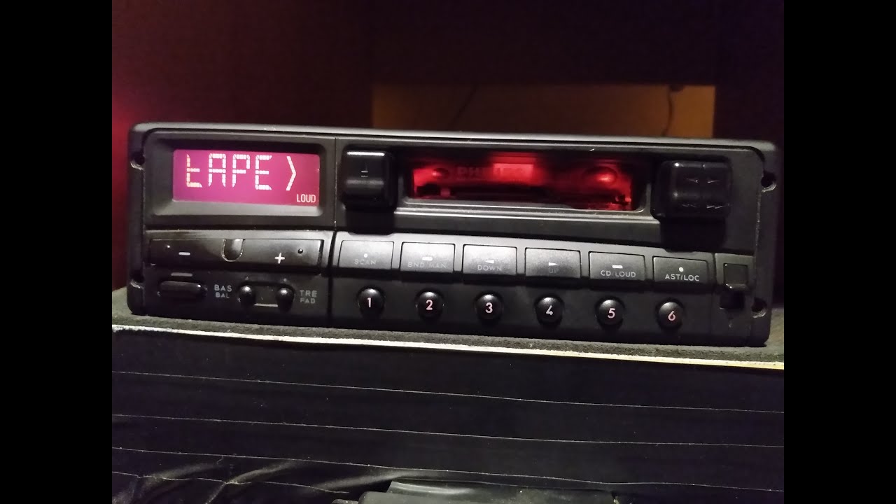 PHILIPS DC-335 Radio samochodowe / Old car radio cassette player test 4K