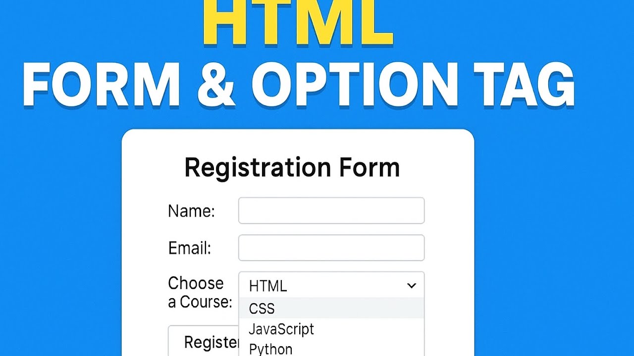 Mastering Form & Option Tags in HTML