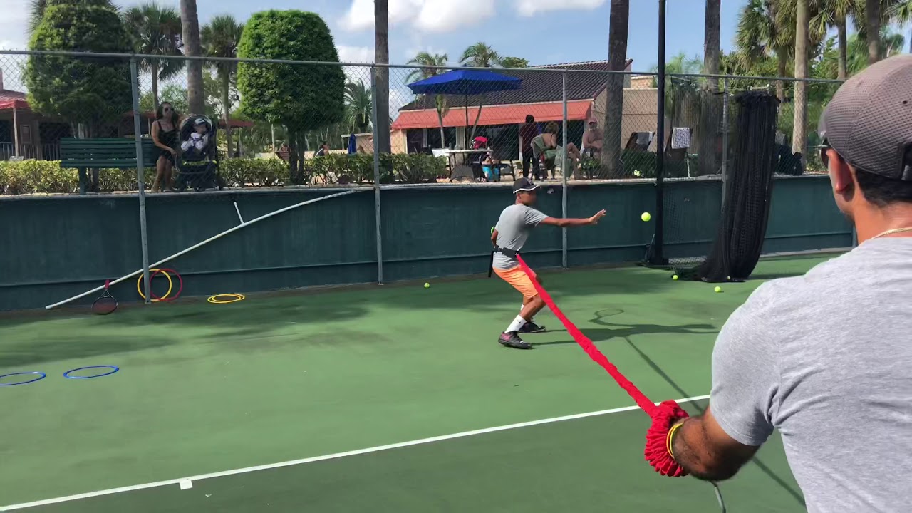 High performance tennis training with Coach Dabul in Miami. Players from 9 to 13 y/o