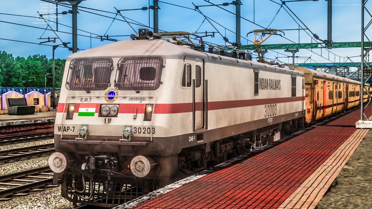 18045 East Coast Express 🚆 | Warangal to Jangaon | Multiple Crossings #indianrailways #railworks