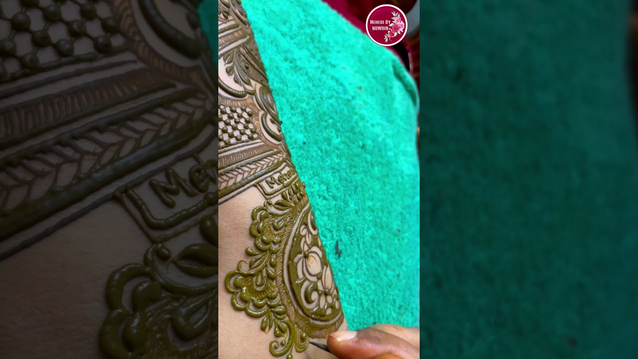 Bridal Dulhan Henna Side joining Mehendi Tutorial | part:2 | Mehedi By Nowrin |2021