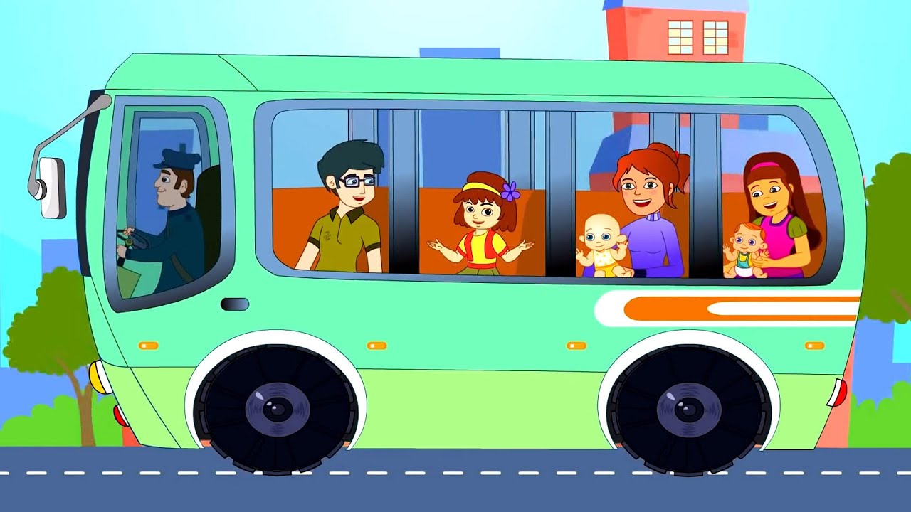 Wheels On The Bus, Street Vehicles and Cartoons for Kids