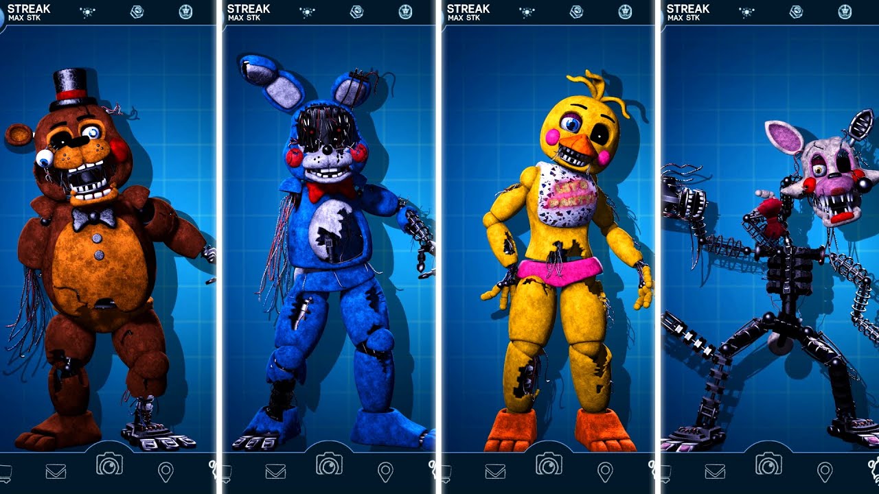 FNAF AR Withered Toy Animatronics Jumpscare & Workshop Animations