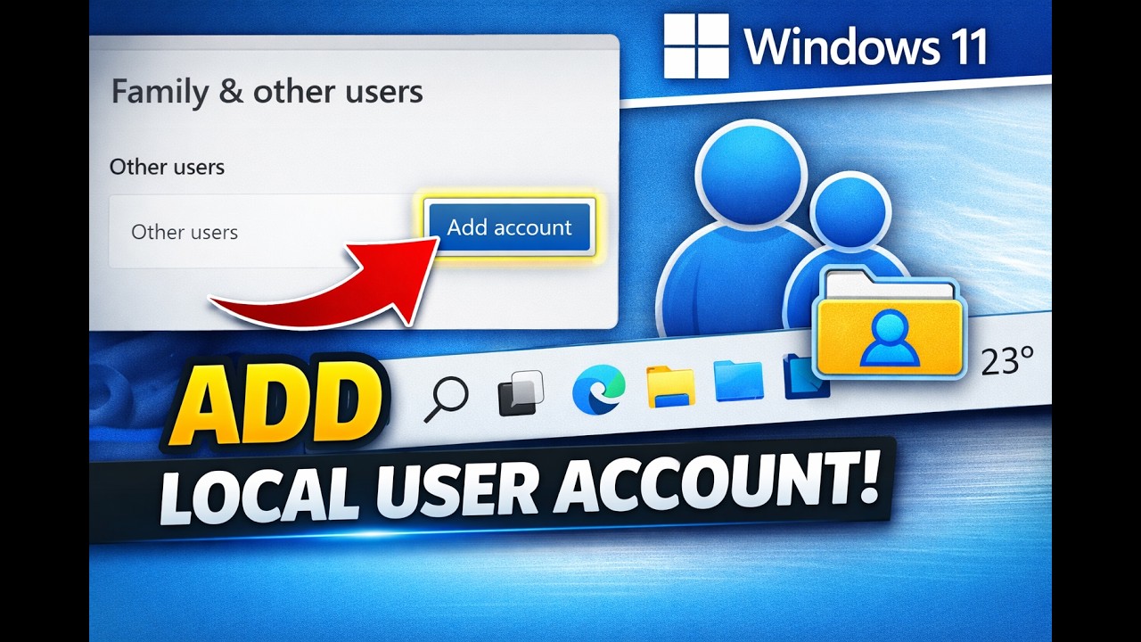 How to Add a Local User Account in Windows 11 Settings | GearUpWindows Tutorial