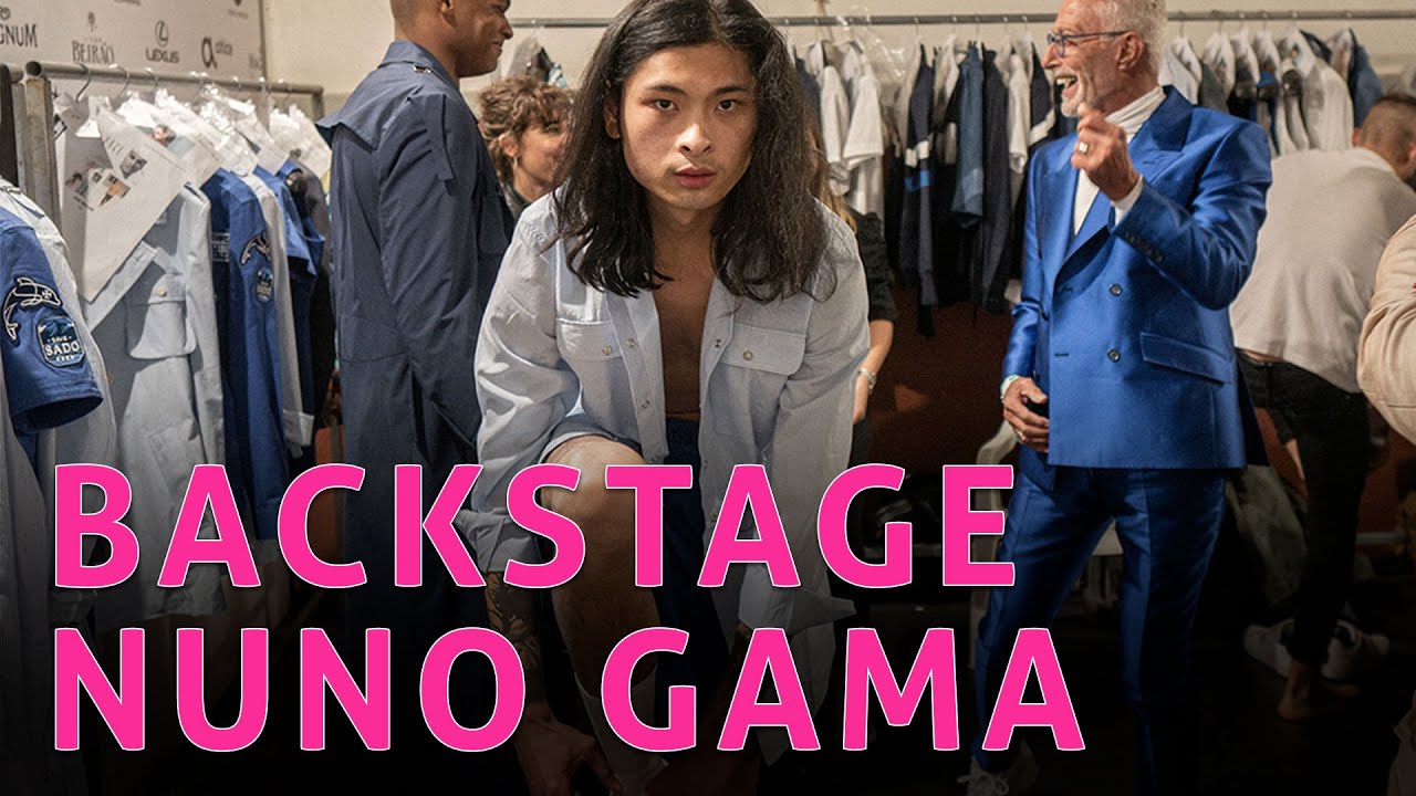 Backstage do desfile de Nuno Gama, na Moda Lisboa