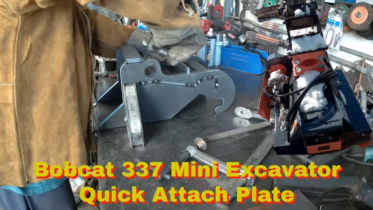 Bobcat 337 Mini Excavator DIY Quick Attach Plate