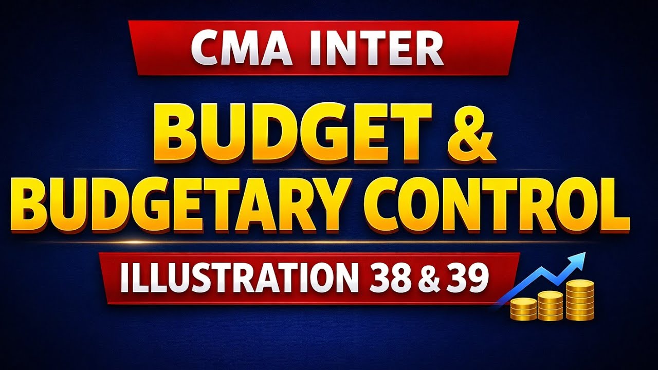 Illustration 38,39| budget and budgetory Control| CMA inter|Cost accounting