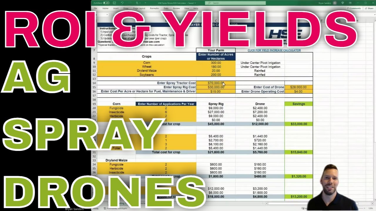 ROI & Yield Calculator - Making Money with Ag Spraying Drones