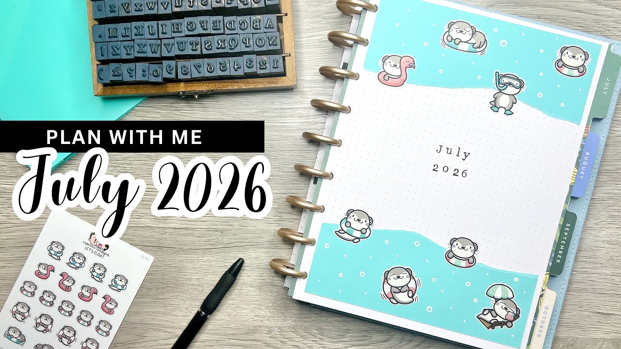 ПЛАНИРУЕМ ВМЕСТЕ || Оформление Happy Planner на июль 2026 (месячный и недельный разворот 1)