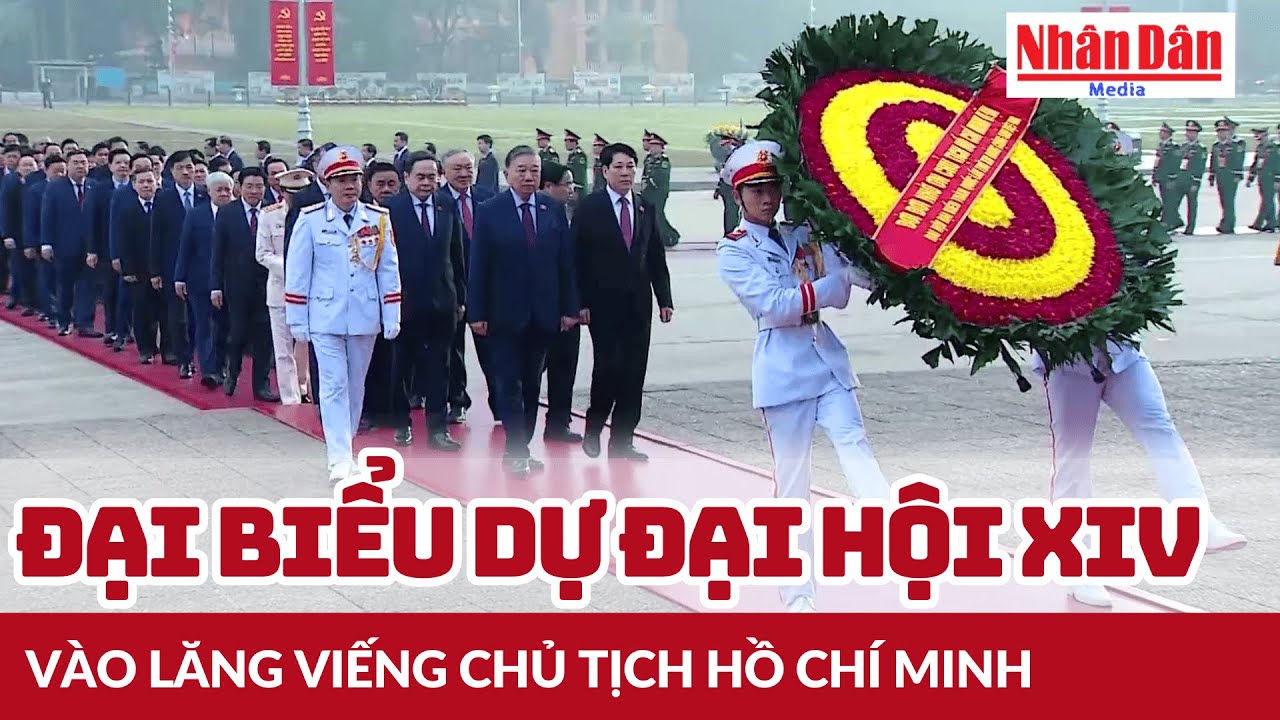 Đại biểu dự Đại hội XIV của Đảng vào Lăng viếng Chủ tịch Hồ Chí Minh | Báo Nhân Dân