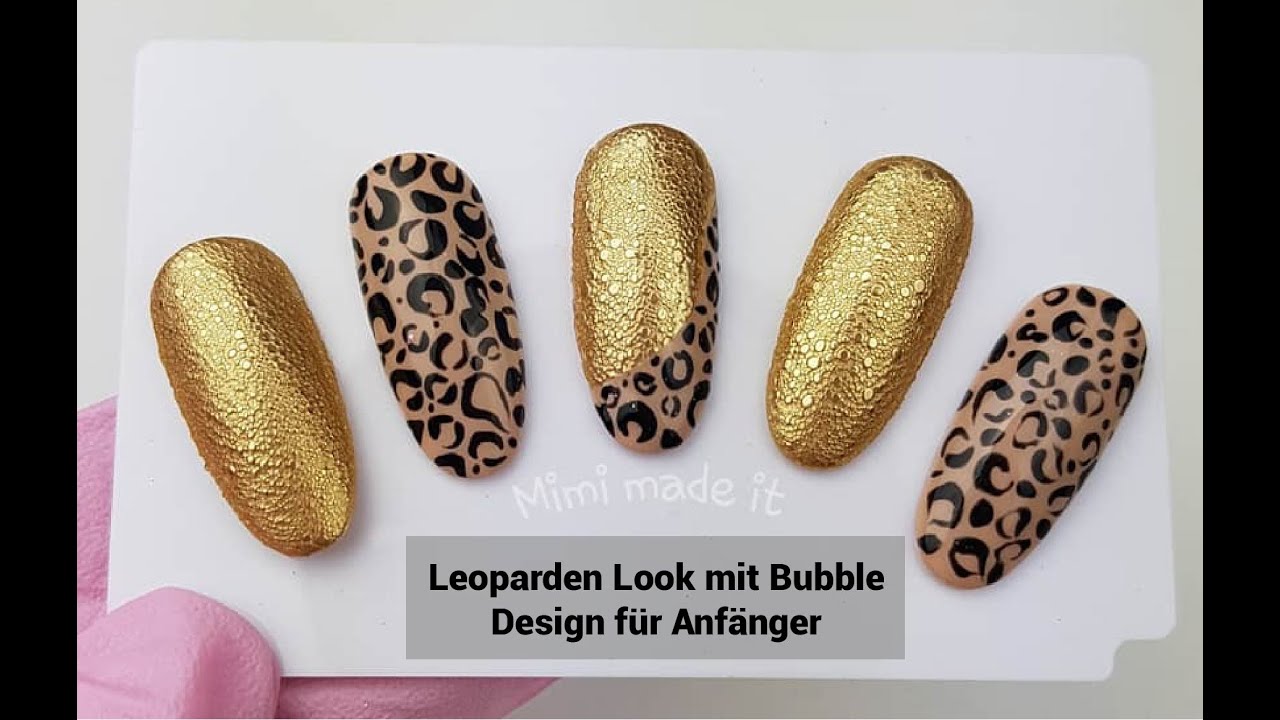 Goldenes Leoparden Design mit Bubble Effekt | Für Anfänger | Mimi made it
