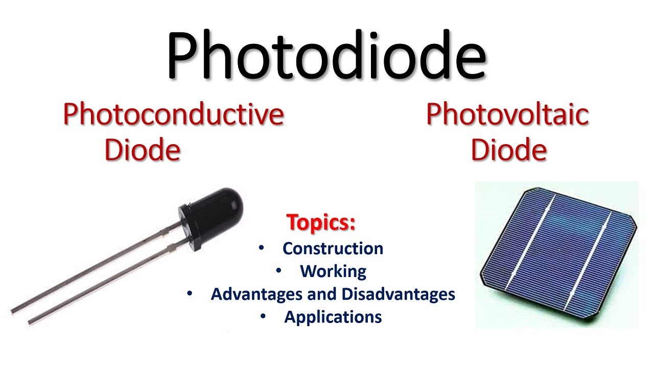 Photodiode Types construction working | Photoconductive cell and Photovoltaic cell