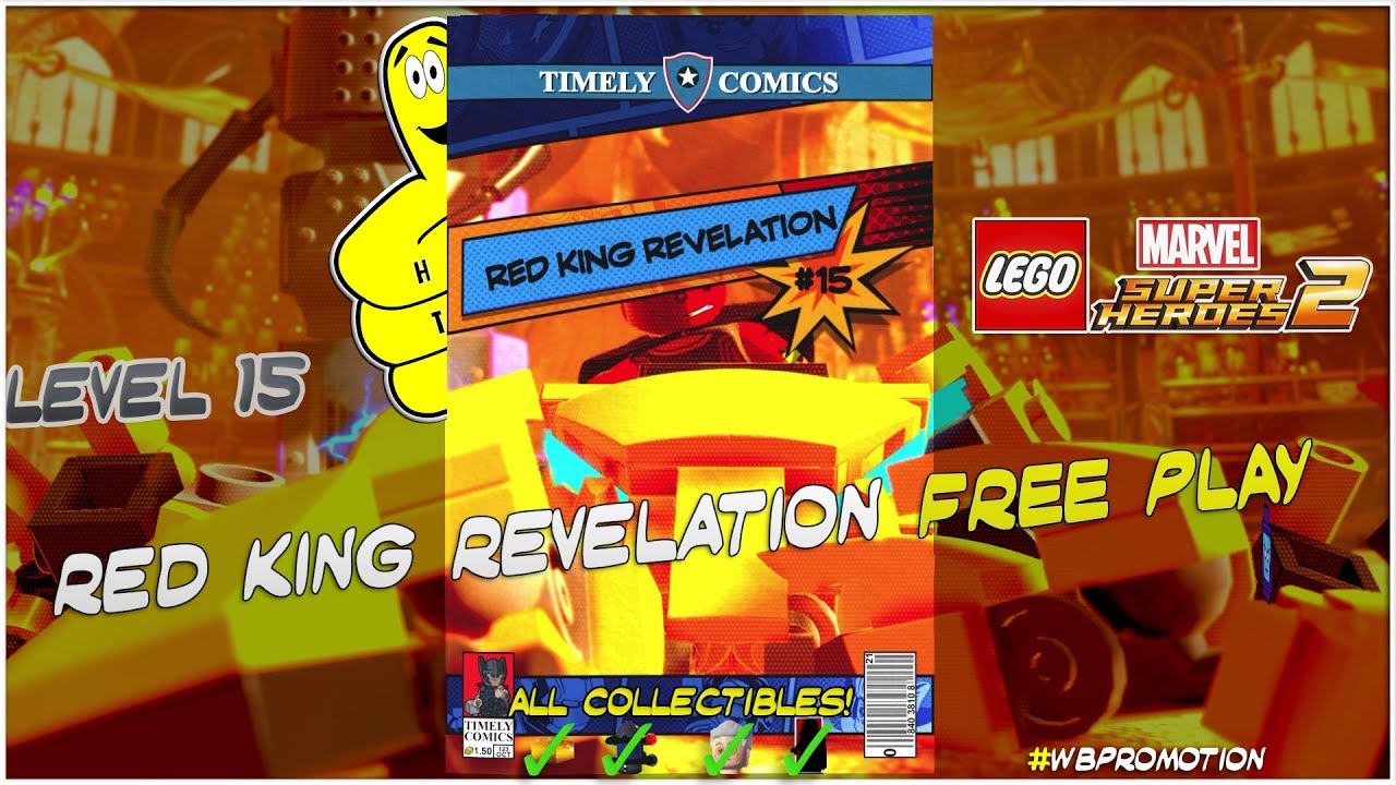 Lego Marvel Superheroes 2: Level 15 / Red King Revelation FREE PLAY (All Collectibles) - HTG