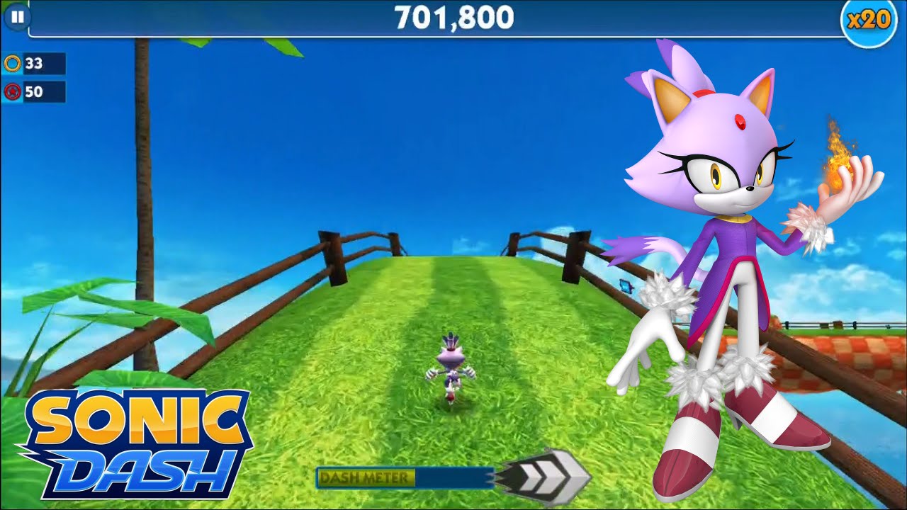 Sonic Dash (iOS) - Blaze Gameplay