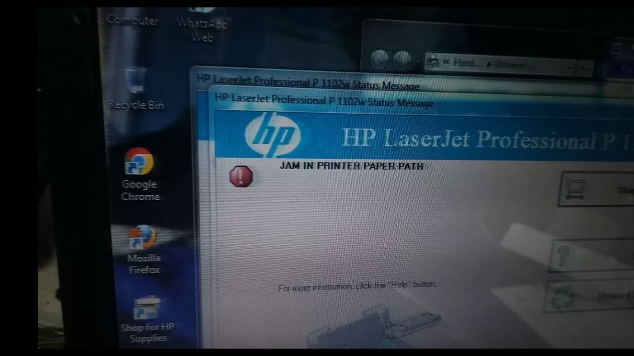 HP LJ P1102W JAM IN PRINTER PAPER PATH