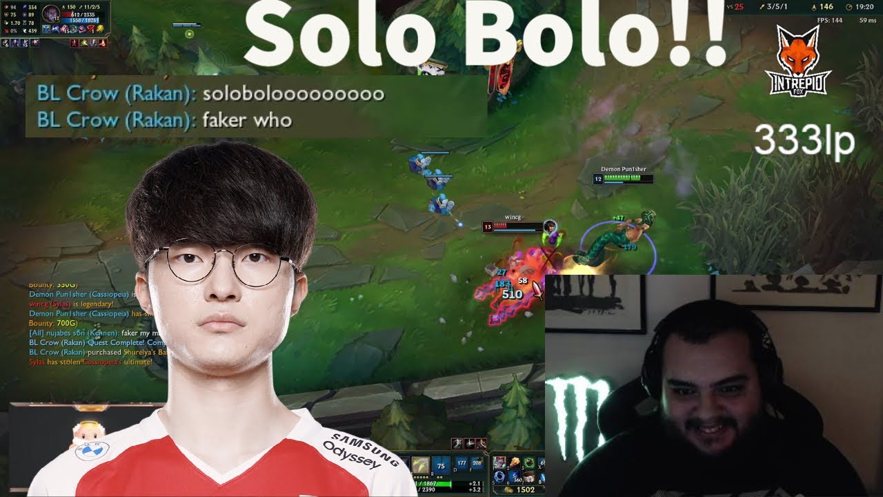 T1 Faker TP's In Just To Be Solo KIlled By EUW Streamer