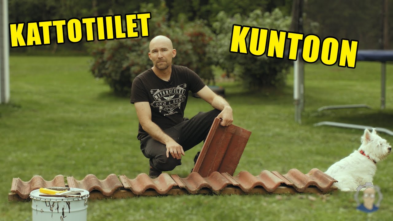 Tiilikaton kunnostaminen // Rikkinäisten tiilien vaihto ja maalaaminen