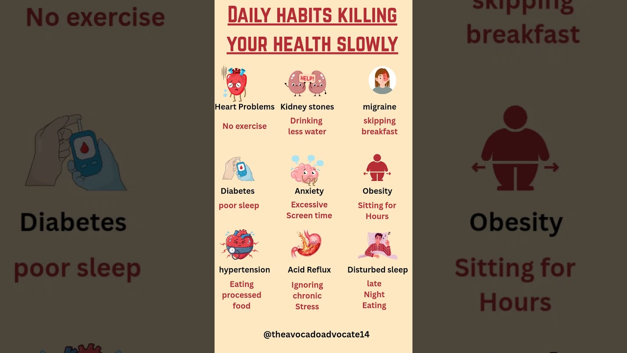 Silent Habits That Cause Serious Health Problems #shorts #shortsfeed #unhealthyhabits