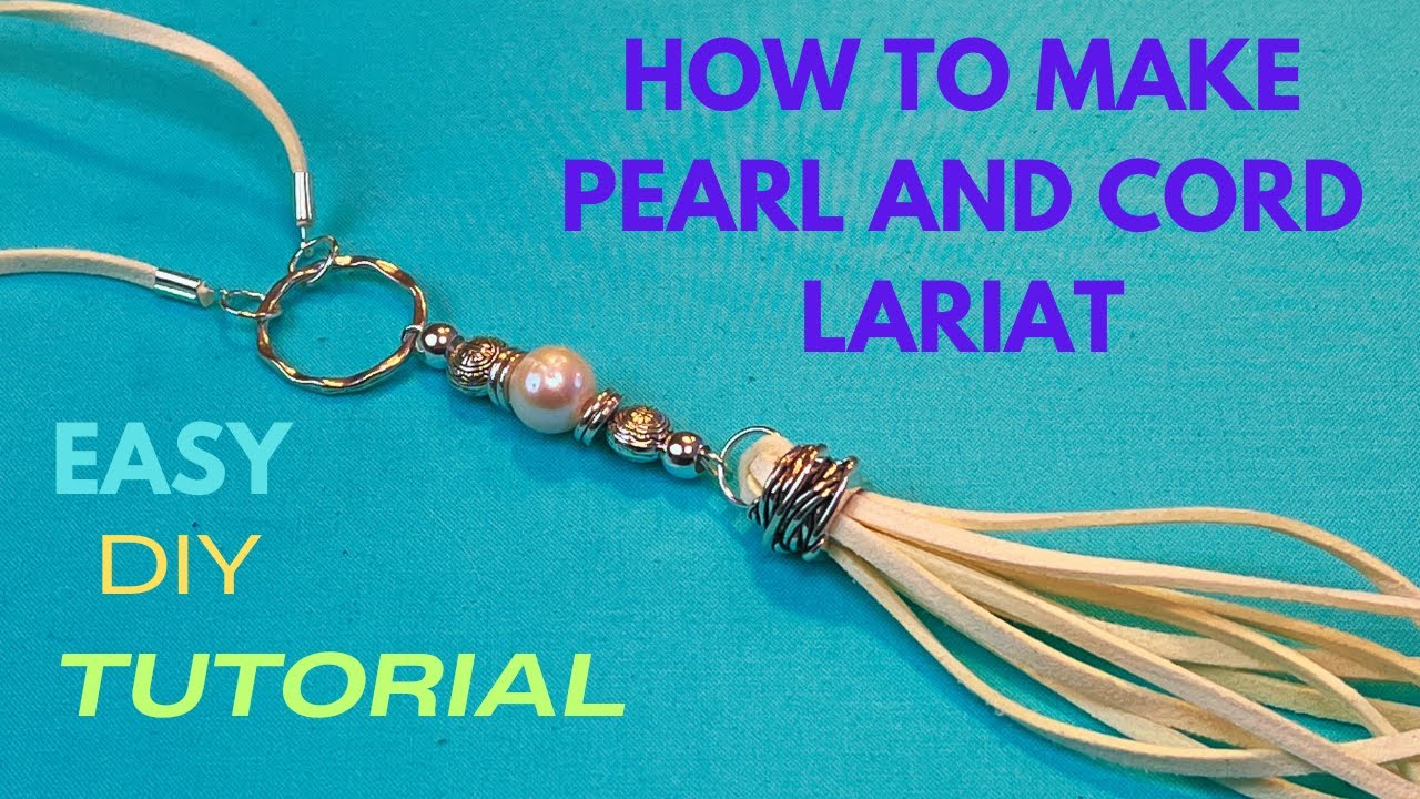 How To Make Pearl Lariat Necklace Design / Jewellery / Beaded Lariat Necklace Tutorial