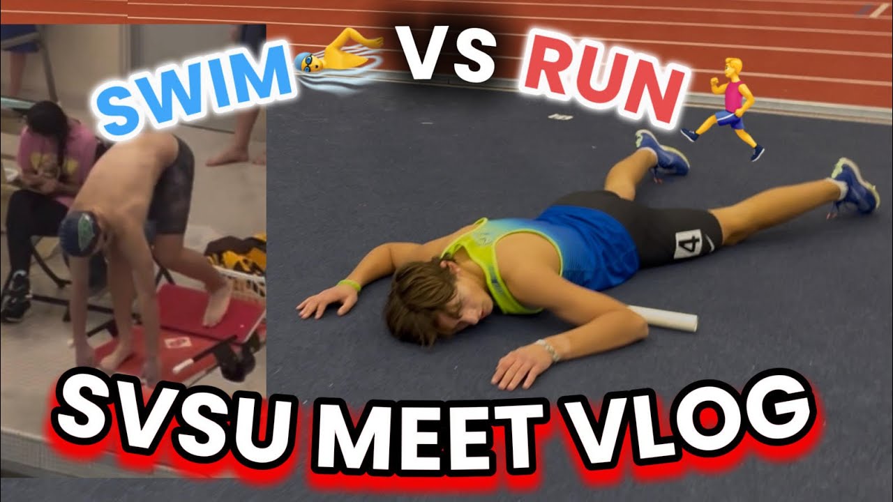 Same Arena, Different Lanes | I Ran While He Swam (SVSU MEET DAY)