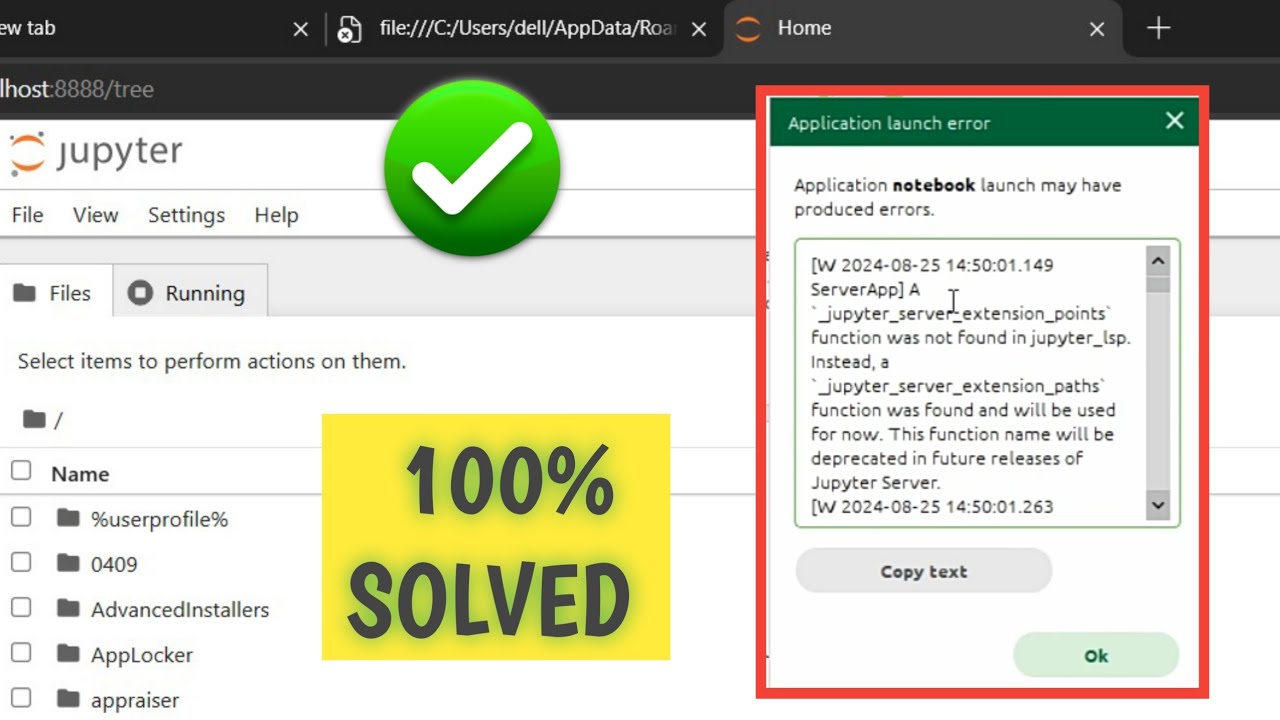 Jupyter notebook LAUNCH error SOLVED Part 1 | How to solve launch error of Jupyter notebook