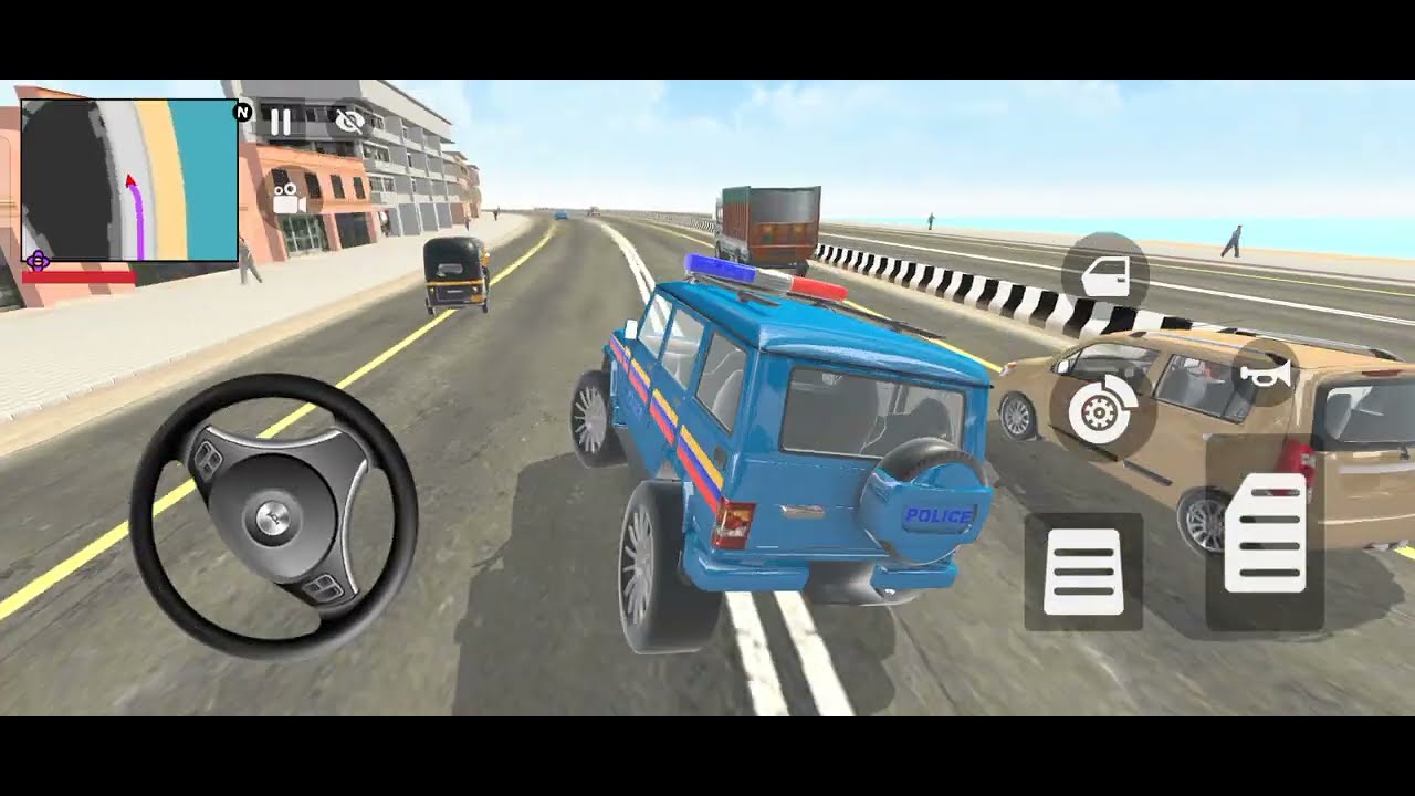 “Aaj to police waali gaadi chalaane ka alag hi mazaa tha.” 😊 #games #video 