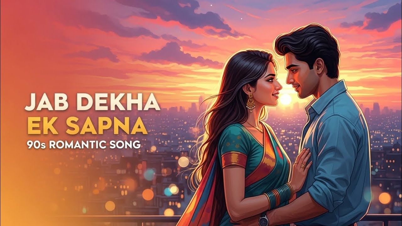 90s Romantic  Jab Dekha Ek Sapna Style Hindi Song | Nostalgic Bollywood Love Song