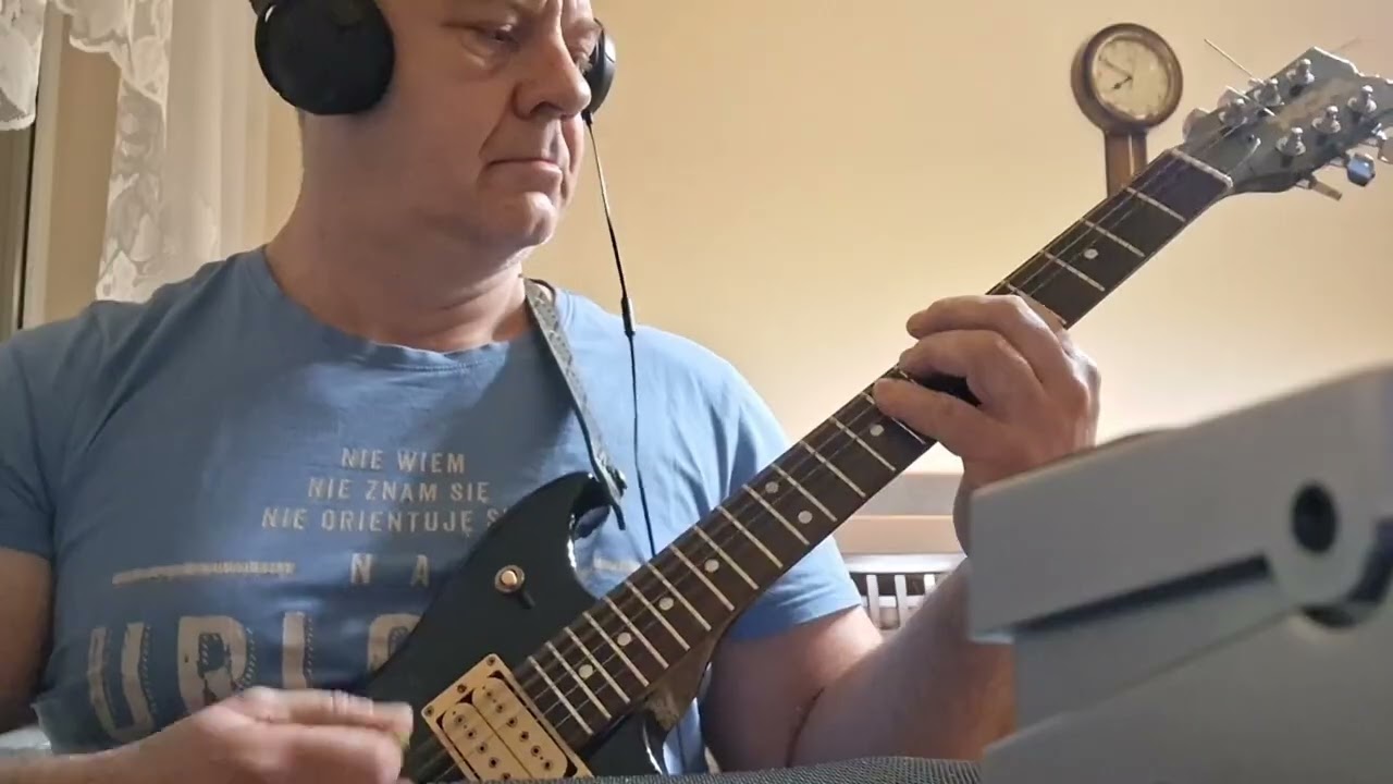 NIGHTWISH - AMARANTH - GITARA COVER AMATORA ,GRAJKA Z POKOJU.