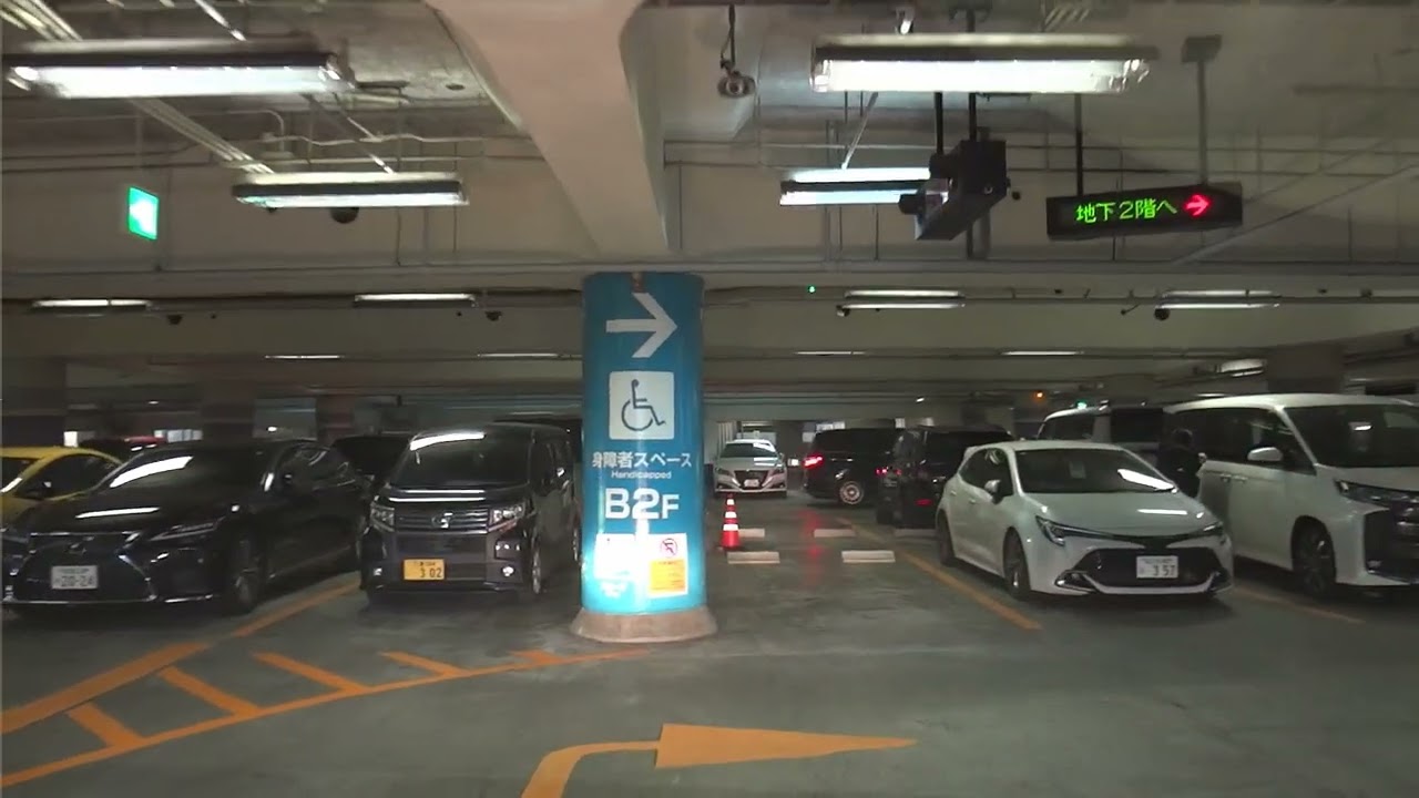 【入退場】名古屋市営久屋駐車場（愛知県名古屋市中区栄）南入口から入場し、B2Ｆに駐車後、南出口から退場 2026.3.7