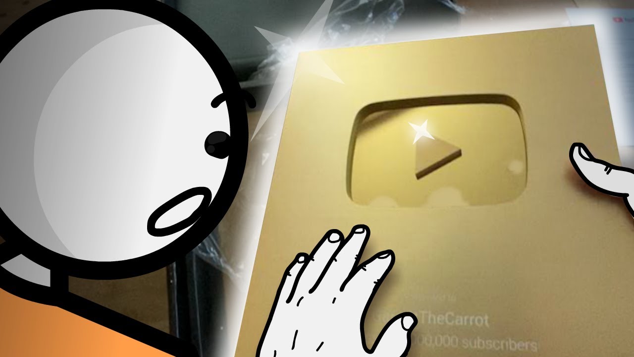 Gold Play Button Unboxing (It Dented)