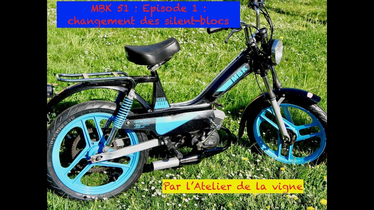 MBK 51 Hard Rock : changement des silent-blocs moteur