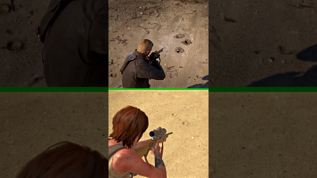 SHOOTING IN SAND COMPARISON (RDR2 VS TLOU2) PART 2
