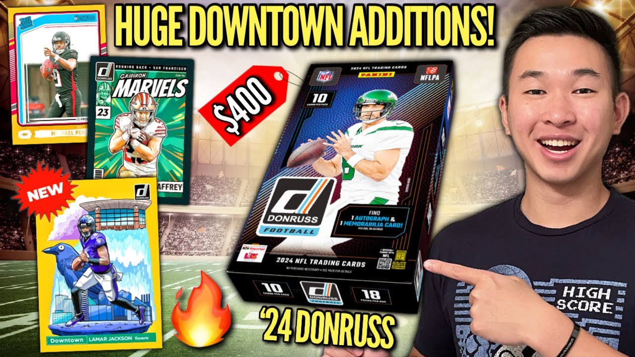 NEW GOLD & BLACK 1/1 DOWNTOWNS (SICK HIT)! 😱🔥 2024 Panini Donruss Football Hobby Box Review x2