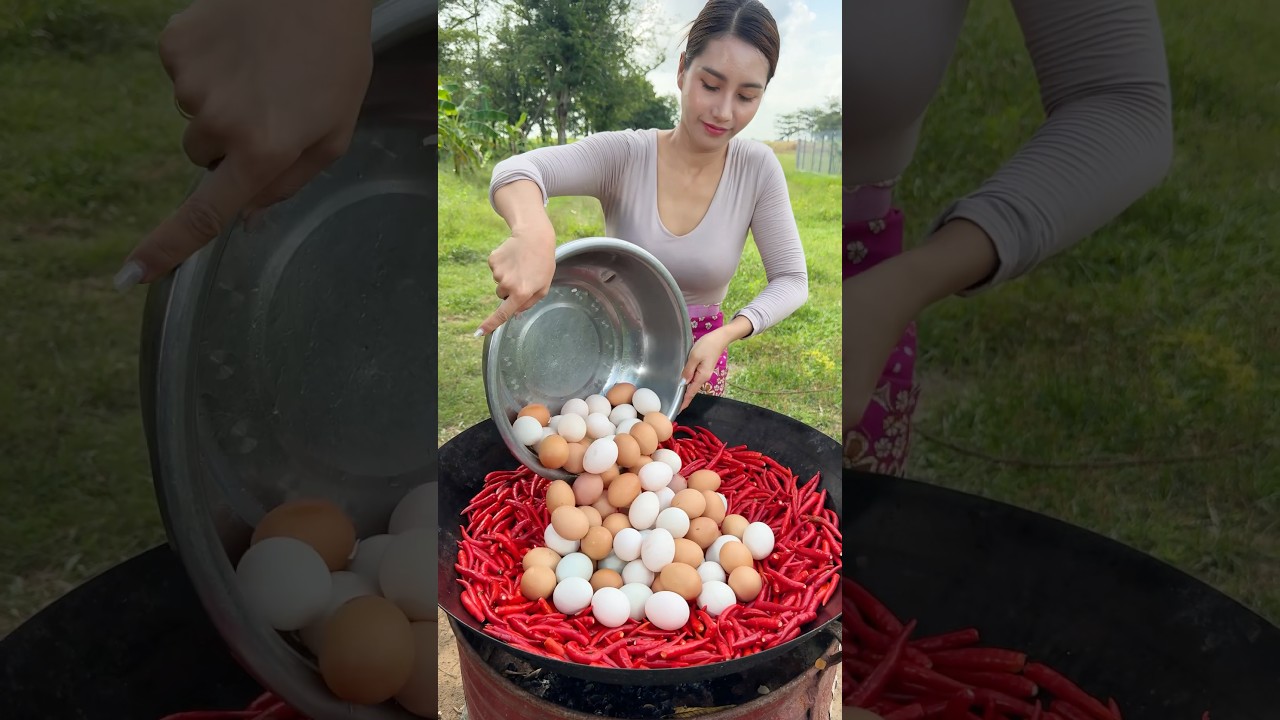 How to cook egg with chili recipe #shorts #shortvideo #cooking #food #recipe