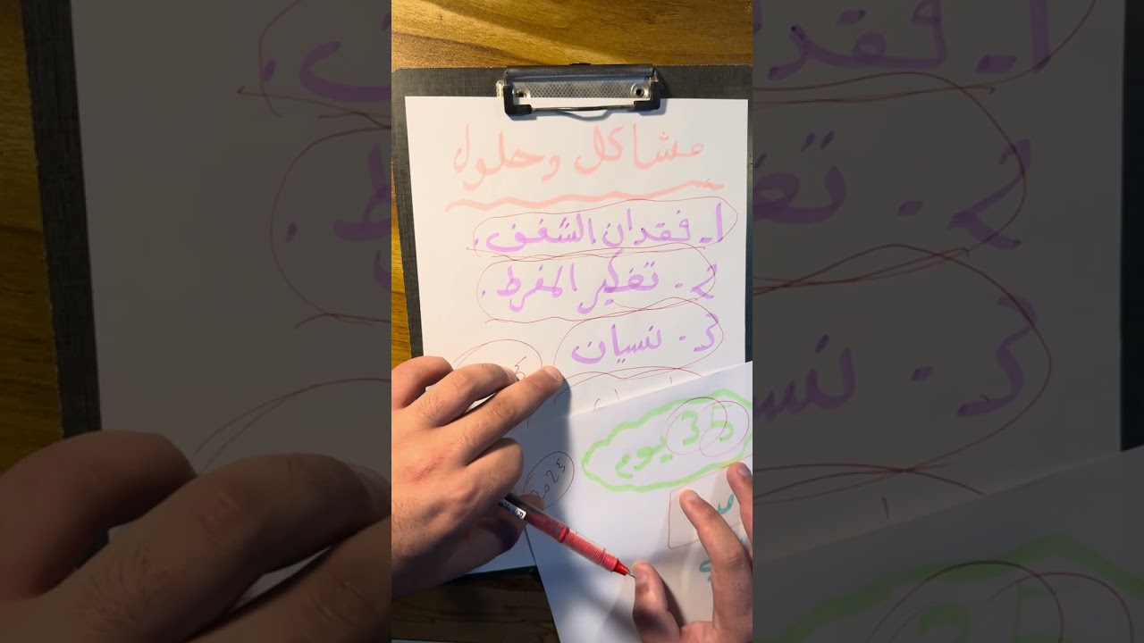 جدول ال 35 يوم ( فقدان شغف / نسيان )