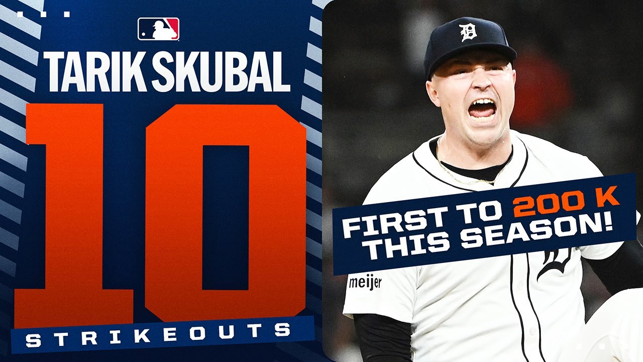 Tarik Skubal was FILTHY! Picks up 10 strikeouts tonight and is FIRST pitcher to 200 K this season!