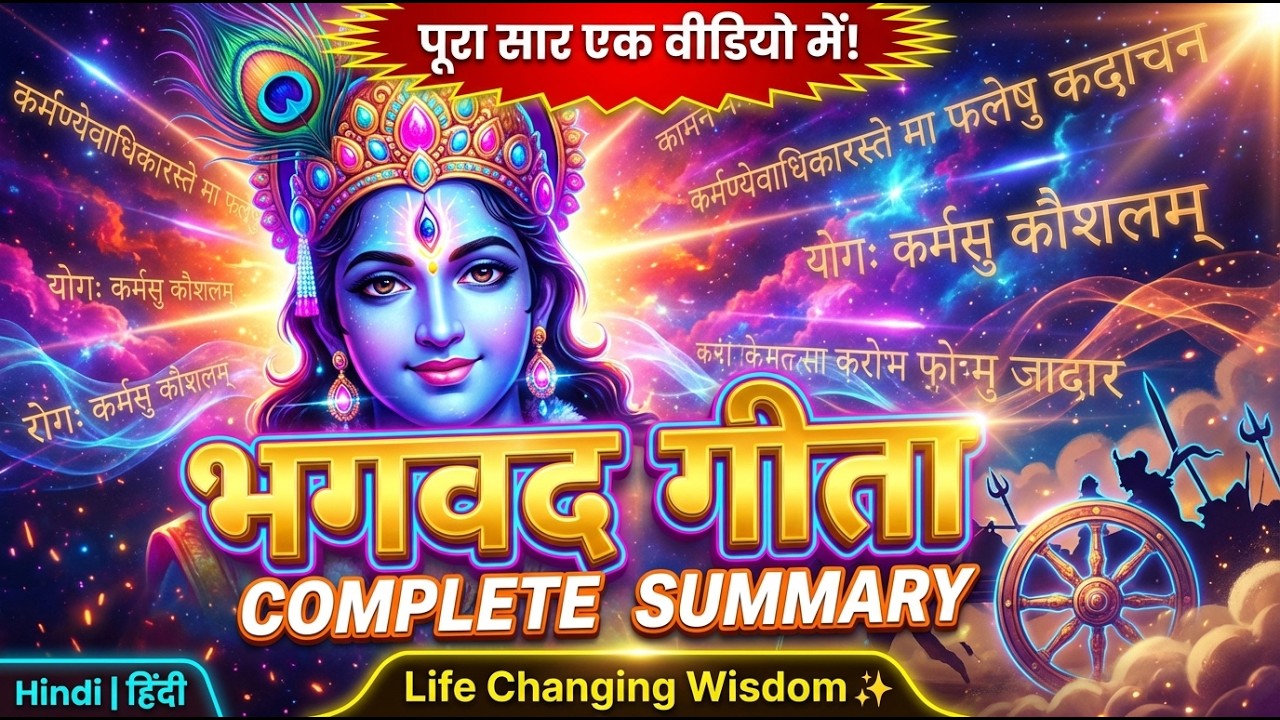 श्रीमद भगवद गीता - पूर्ण सार और व्याख्या | Geeta Updesh | Life Transformation Guide Hindi