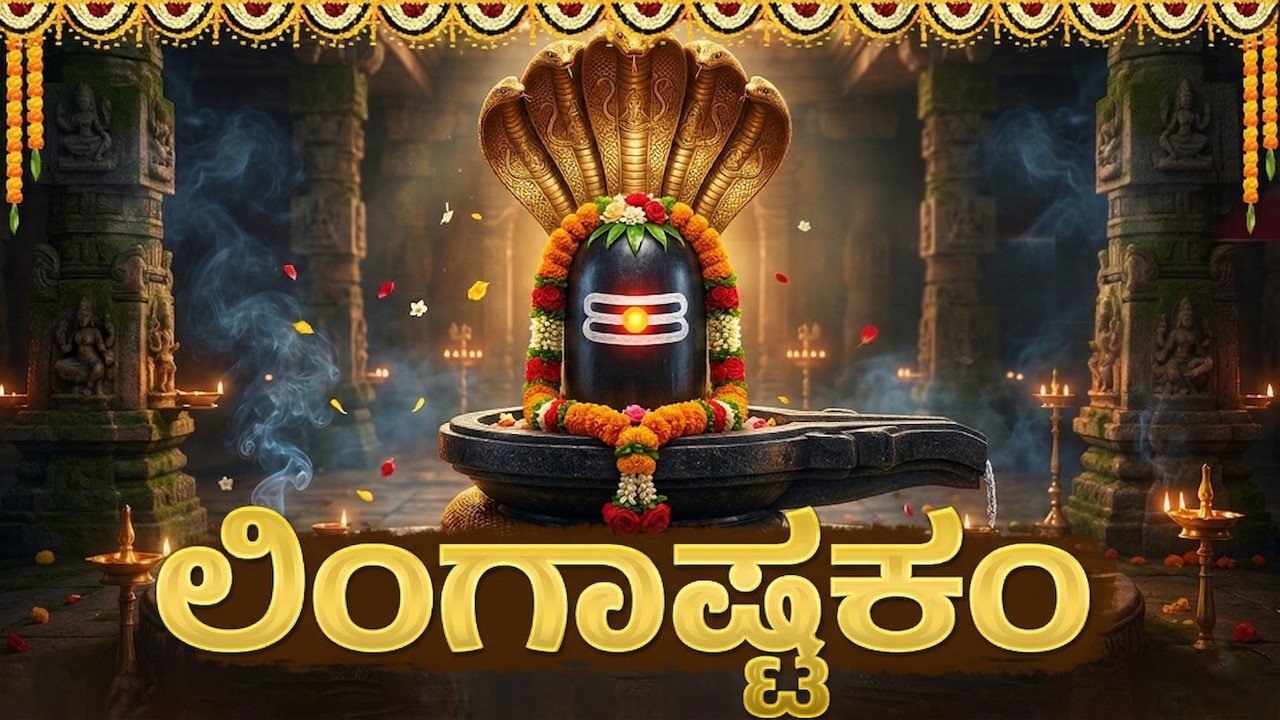 ಲಿಂಗಾಷ್ಟಕಂ | LINGASHTAKAM | Powerful Shiva Stotram Kannada | Lord Shiva Bhakti Songs Kannada
