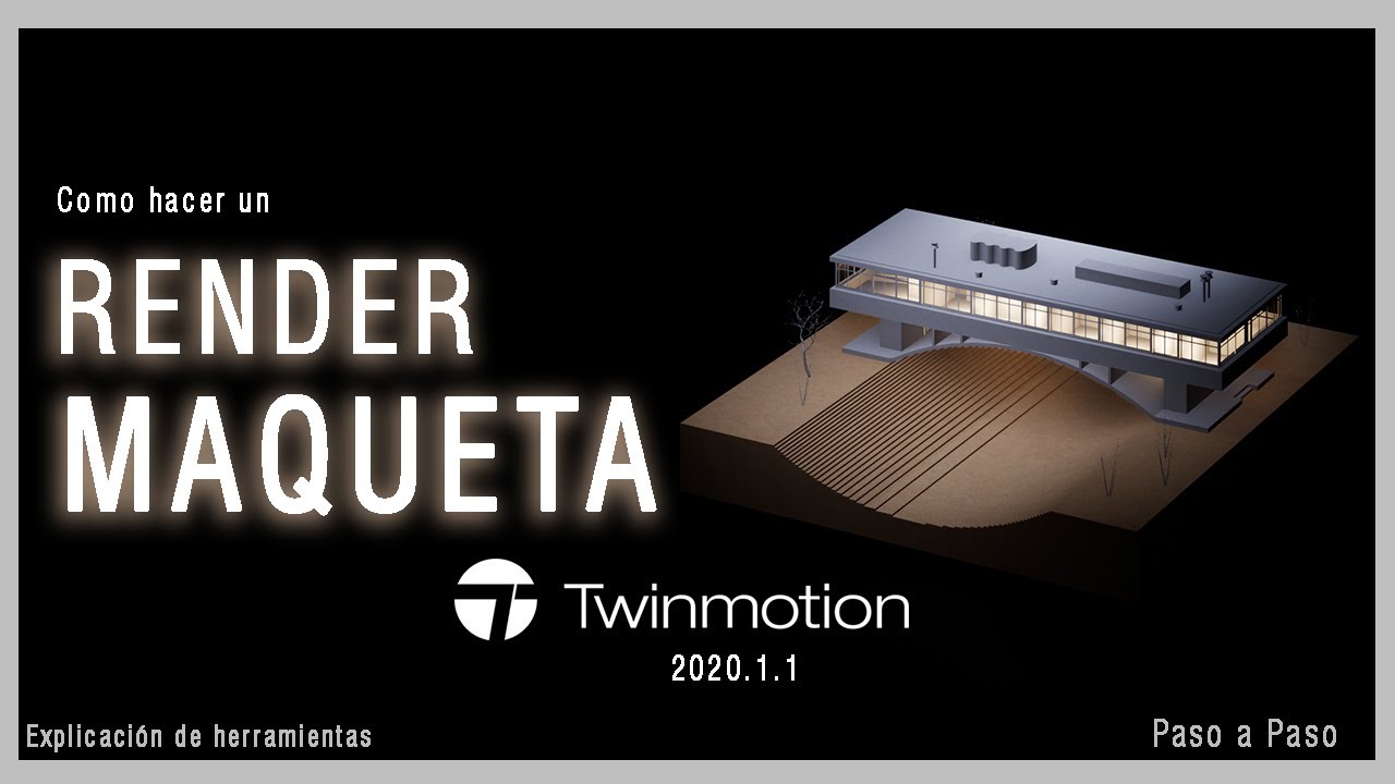 🔴Como hacer RENDER MAQUETA en TWINMOTION (Muy Rápido)[ Fácil, Paso a Paso ]👍