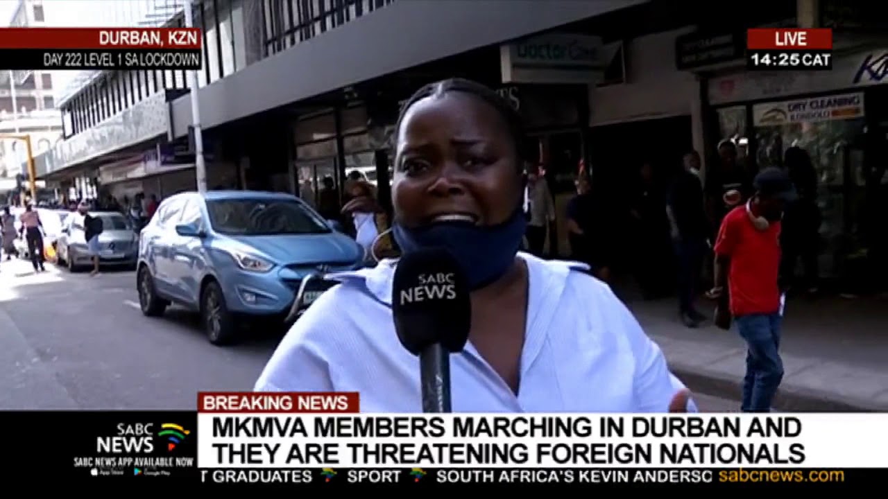 MKMVA members march in Durban and reportedly threatening foreign nationals