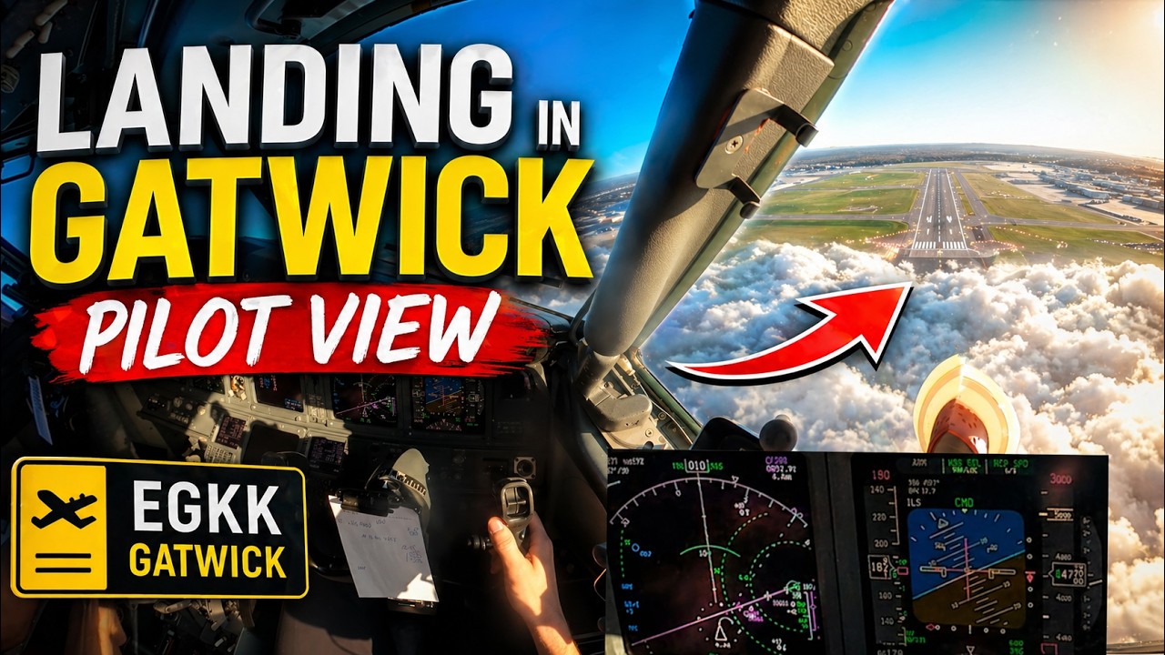 London Gatwick landing Boeing 737-800