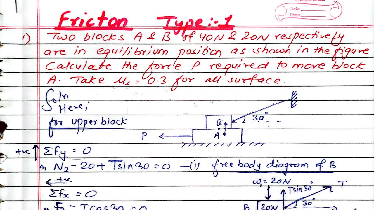 Friction Numerical Types 1 | Prashant YT #frictionnumerical #friction #appliedmechanicsstatics