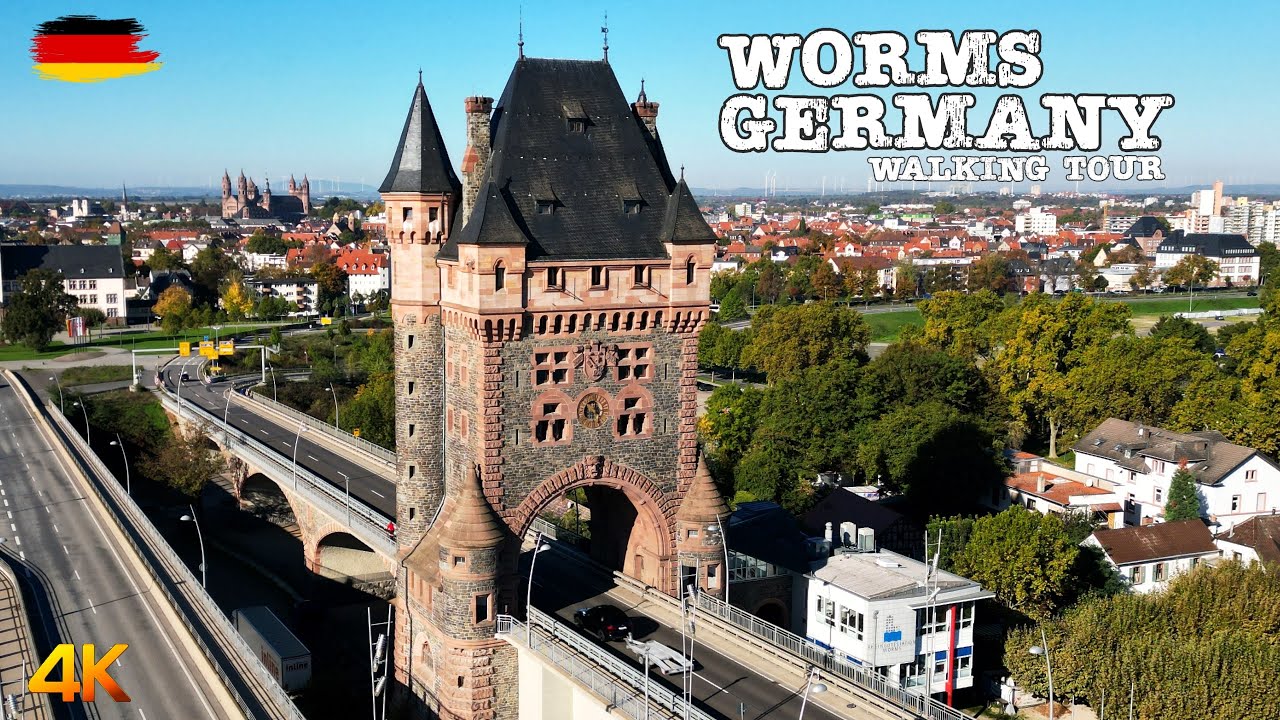 Worms, Germany - Walking Tour 4k - 2023 - City of Nibelungs
