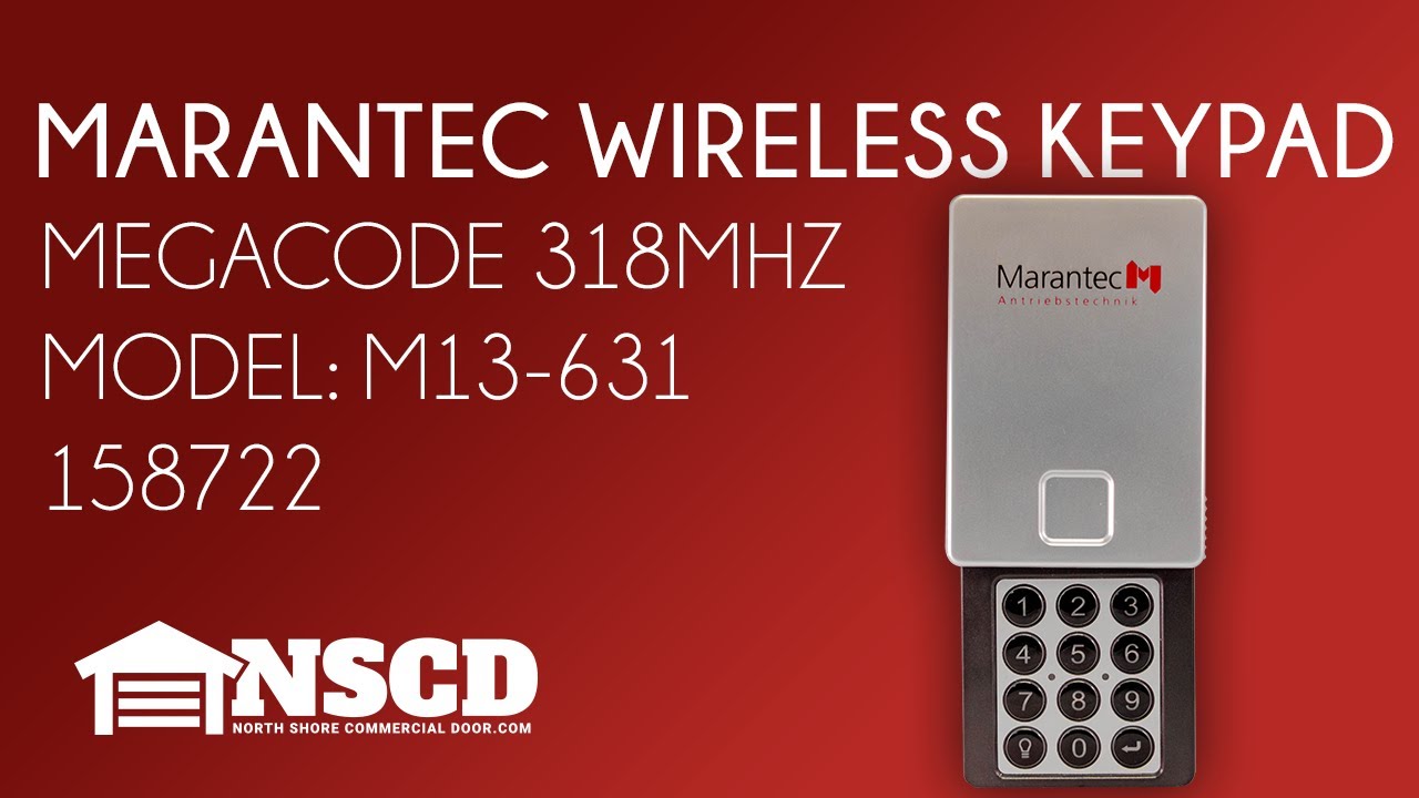 Marantec M13 631 Wireless keyless Entry 158722 315Mhz