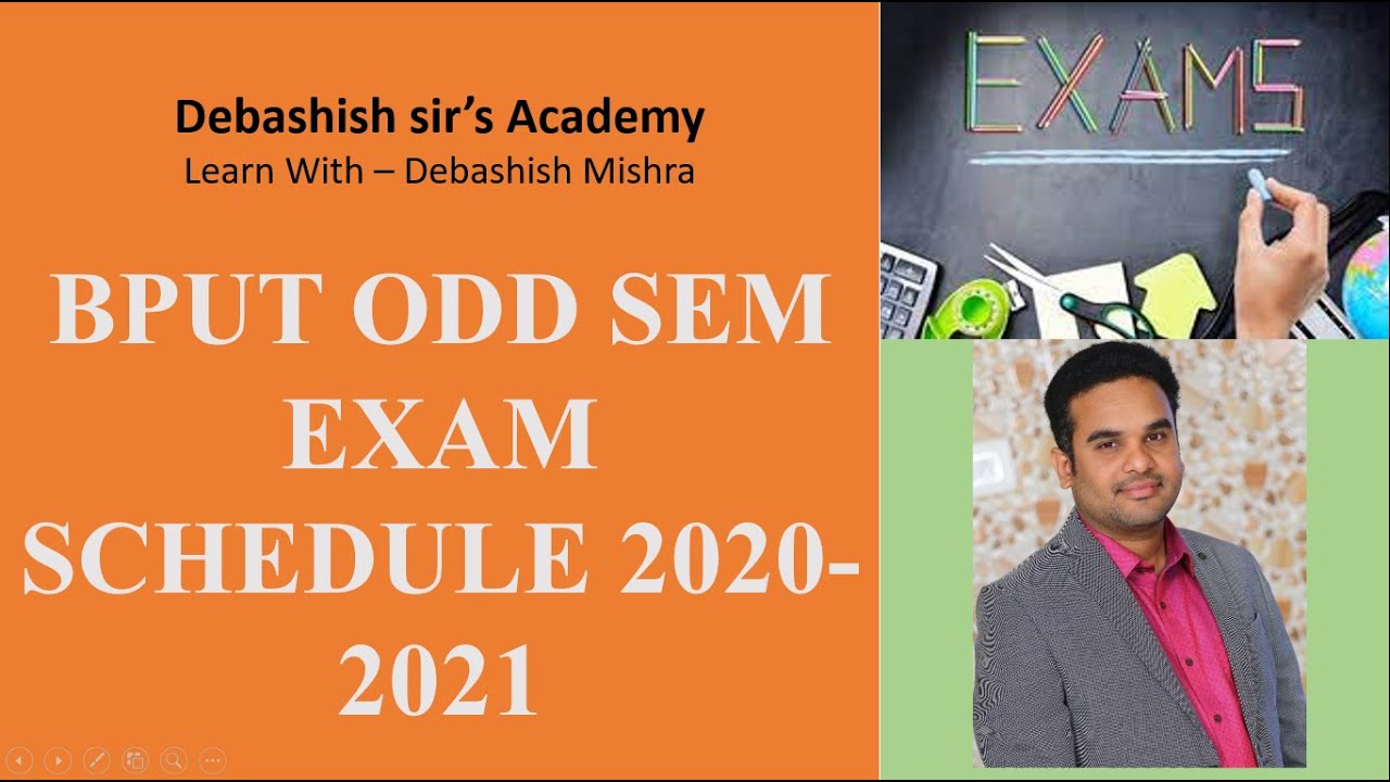BPUT ODD SEMESTER EXAM SCHEDULE 2020 2021