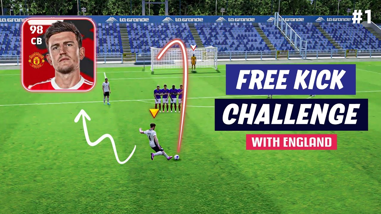 Ultimate Challenge ! Scoring Free Kicks with Every England Player in eFootball ! (30 Meters)
